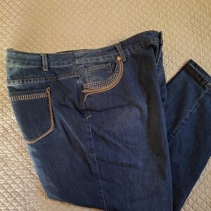 Stylish Blue Straight Leg Jeans
